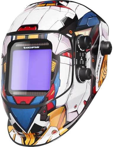 ARCCAPTAIN Auto Darkening Welding Helmet, 3.94"X3.66" Large Viewing Screen