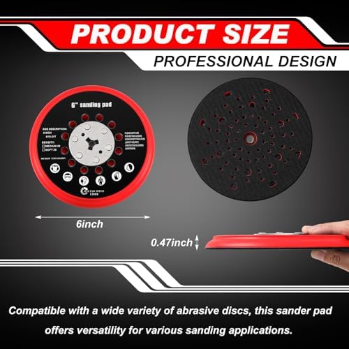 6" Replacement Sander Pad Compatible with Bosch Get75-6n, 2 Set