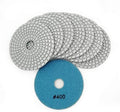 SHDIATOOL 4 - Inch Diamond Polishing Pads Wet Sanding Disc with White Bond Grit 400 for Marble Granite Stone 8Pcs