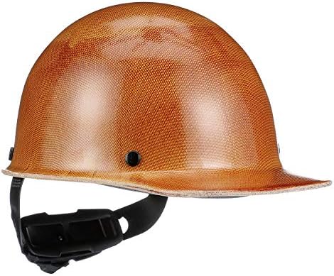 MSA Skullgard Cap Style Safety Hard Hat with Suspension - Non-Slotted Cap, Made of Phenolic Resin, Radiant Heat Loads up to 350F | Fas-Trac III Ratchet Suspension