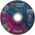 Weiler 58307 5 Inch Cutting Wheel, Tiger Ceramic Stainless Steel Superior Life & Cut Contaminant Free Max Performance Cutting, .045" CER60S Type 27 7/8" Arbor, Pack of 25