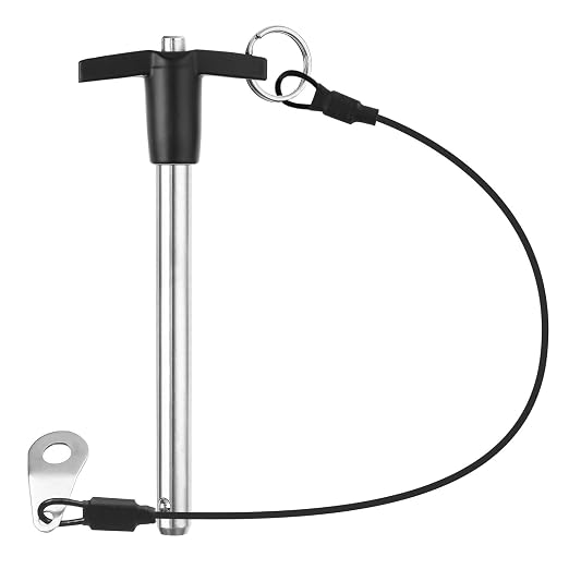 T Handle Quick Release Pin 0.39 Inch Diameter,304 Stainless Steel Ball Locking Pin with Push Button Lanyard Usable Length 3.54"(10mm x 90mm)