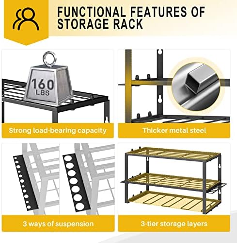 SPACECARE Power Tool Organizer- 1 Pack 3 Layers Rack for 4 Drill Holders