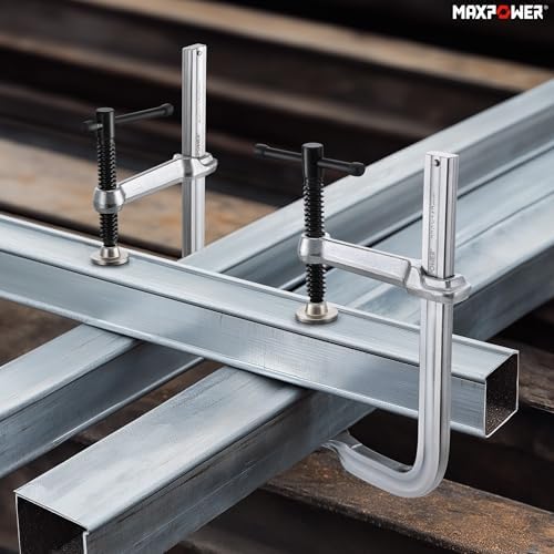MAXPOWER Thick Rail F Clamp, 8" Jaw Opening, 5-5/8" Throat
