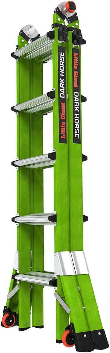 Little Giant Ladder Systems Dark Horse 2.0, M22, 22ft, Multi-Position Ladder, Fiberglass, Type 1A, 300 lbs Weight Rating, (16122-001)