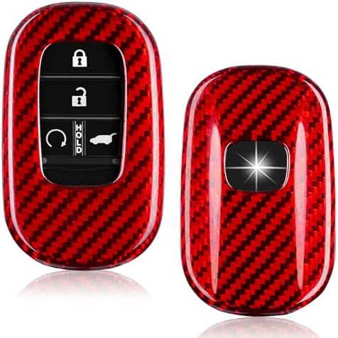 T-carbon Key Fob Cover Compatible with Honda Key Case | Glass Fiber Key Case fits for Honda Civic Type R Key Shell fits for Accord Civic HR-V CR-V Pilot Sport SI Accessories