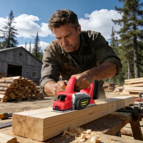 Cordless Planer Compatible with Milwaukee 18V Battery 3-1/4" Wid 2mm Dep