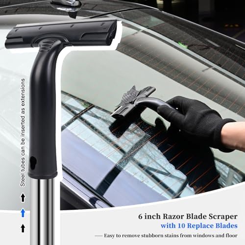 EHDIS Car Wrap Kit with Heat Gun Window Tint Vinyl Wrap Installation Tool Set with Felt Squeegee, Corner Tucking Stick,6 inch Razor Blade Scraper, Rubber Wipper,Film Cutter, Working Gloves