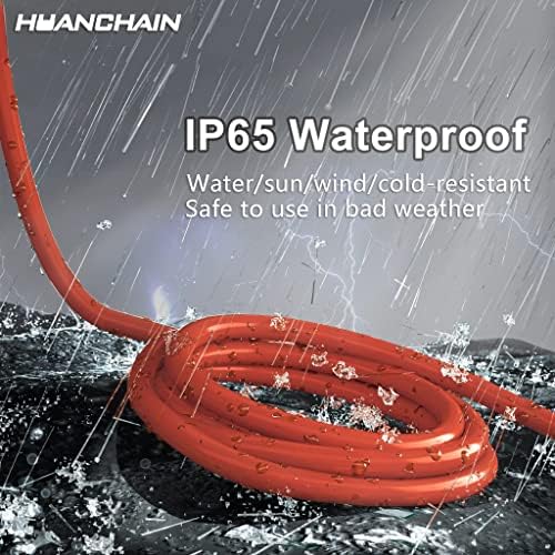 HUANCHAIN Indoor Outdoor Orange Extension Cord 75 FT Waterproof 16/3 Gauge