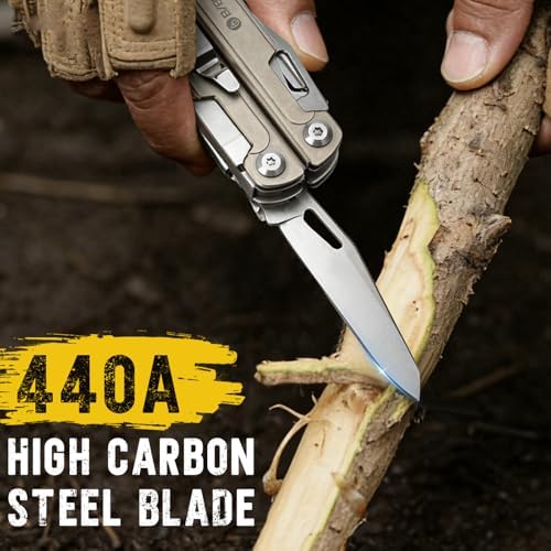 BIBURY 24-in-1 Titanium Multitool Pliers, 8.7oz EDC Pocket Tool, 2048DT