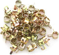Fielect 0.43"/11mm ID Spring Band Type Action Hose Pipe Clamp Low Pressure Air Clip Clamp Fasteners Assortment Kit for Plumbing,Automotive and Mechanical,Yellow-zn Coated 50pcs
