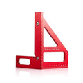 3D Multi-Angle Measuring Tool,45/90 Degree Aluminum Alloy Woodworking Square Protractor, Drawing Line Ruler, Miter Triangle Ruler Layout Measuring Tool for Woodworking (Inch-Red)