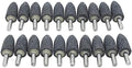 20Pc 1/4" Shank Brown Corundum Grinding Head Cone Shaped Grinding Wheel Abrasive Mounted Grinding Point Stone Rotary Tools Deburring Polishing - Diameter:16mm