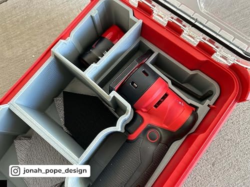 Jonah Pope Design 3d Printed Insert designed for M12 Orbital Detail Sander and Packout Organizer (Insert only) (Industrial Gray)