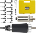 Rivet Nut Tool, Electric Drill Adapter Rivet & Rivet nut Two Functions Rivnut Tool Kit,Including 12 Rivet Nut Mandrels and 4 Rivet Heads