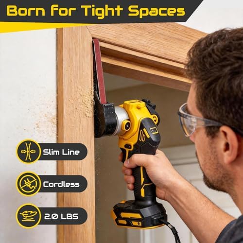 Cordless Belt Sander for Dewalt 20V Battery (No Battery)