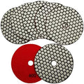 SHDIATOOL 5-Inch Dry Diamond Polishing Pads Grit 400 for Granite Marble Quartz(7-Pack)
