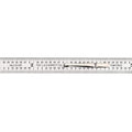 Starrett Full Flexible Steel Rule with Satin Chrome Finish, Quick Reading, and Inch Graduation - 10 Graduation, 6" Length, 1/64" Thickness - C310K-6