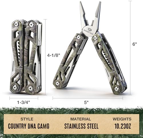 MOSSY OAK 21-in-1 Multitool, Stainless Steel Pliers with Pocket Knife