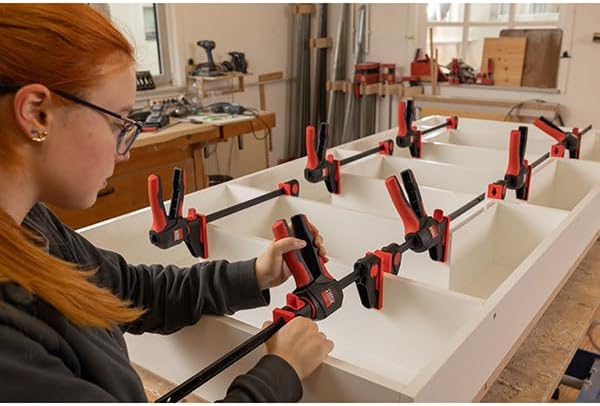 Bessey EHKL360, 6 In, Trigger Clamp and Spreader 360 Rotating Handle One-Hand Bar Clamps, Black