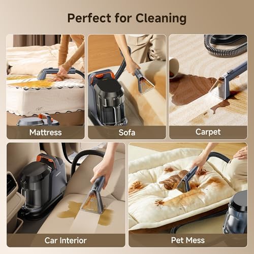 Uwant 18Kpa Carpet Cleaner Machine with Pet Pro Cleaner&Tools Set of 1