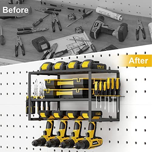SPACECARE Power Tool Organizer- 2 Pack 3 Layers Rack for 8 Drill Holders