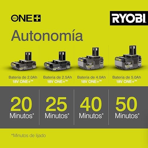 RYOBI - 18 Volts ONE eccentric sander - 125 mm - 3 abrasives - RROS18-0