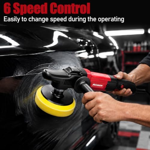 AOBEN Car Buffer Polisher,Rotary polisher,1600W Car Polisher Waxer with 6 Variable Speed,4 Polishing Pads,Detachable Handle for Car Polishing and Waxing