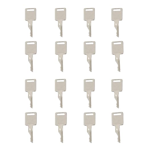 6693241 16PCS D250 Ignition Keys Heavy Equipment Keys Compatible with Bobcat Case IH Skid Steer Loader and More 6709527 307852A1