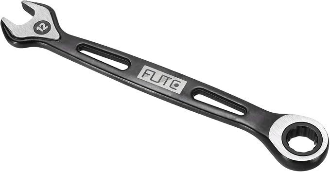 HARFINGTON Ratcheting Combination Wrench 12mm Stubby Wrench Metric High Carbon Steel Double 12-Point Box Open-Ended Ratchet Spanner Tool for Household Garage Workshop Auto Repairs, Black