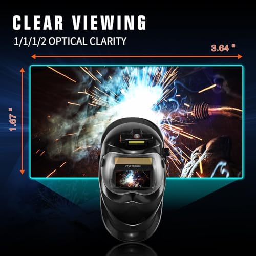 TRQWH Auto Darkening Welding Helmet with Light True Color Welding Hood