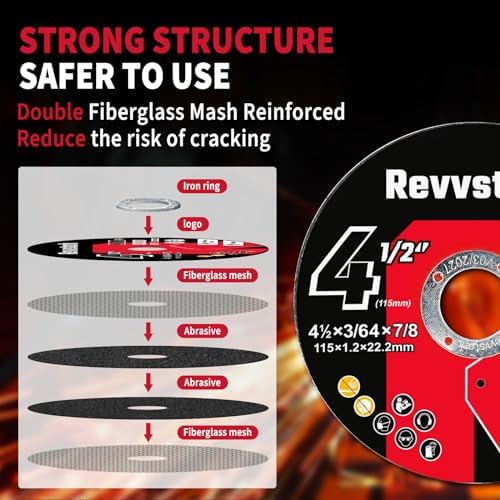 110 PCS Cut Off Wheel 4 1/2 in for Metal & Stainless Steel 7/8"