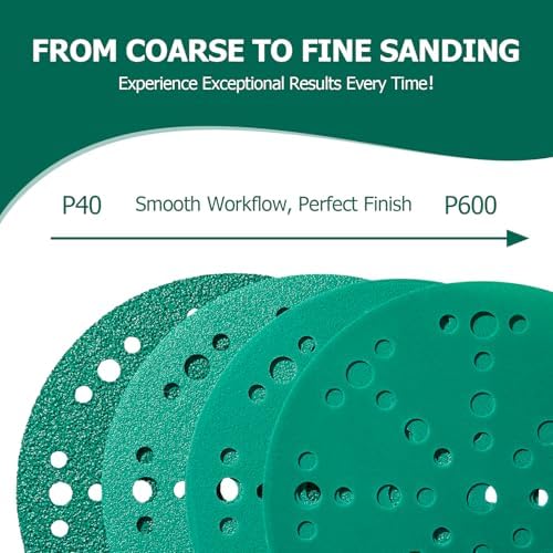 6" 220 Grit Sanding Discs, 49-Hole Hook & Loop for Festool Sanders, 100 Pcs