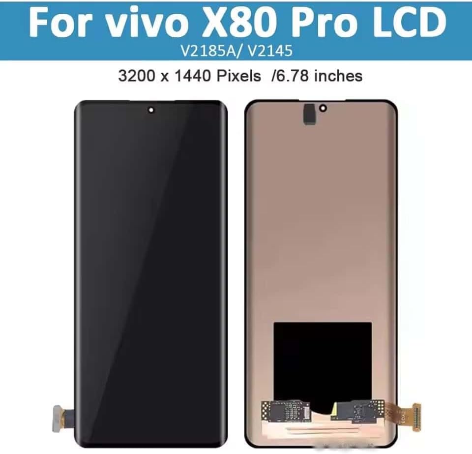 YOOOKOOO for Vivo X80 Pro V2185A V2145 AMOLED LCD Display Touch Screen Digitizer Assembly Replacement Repair Parts (Gold Frame)