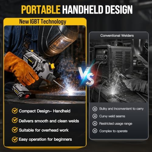 Portable Handheld Welding Machine, 110V 120A ARC Welder for 3/32"-1/8" Rods