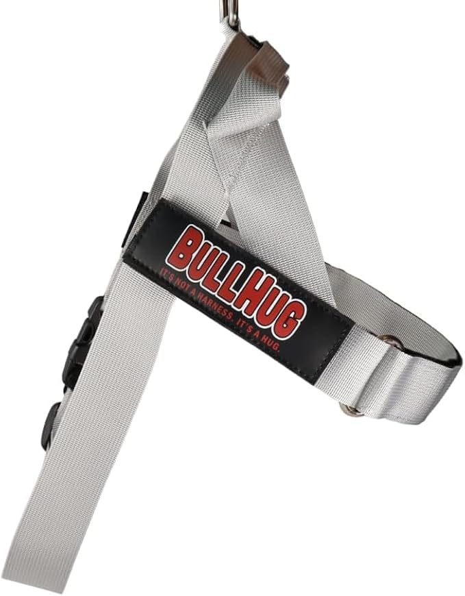 Adjustable Dog Harness– No Pull, No Choke – for English Bulldogs, French Bulldogs, Pugs & Broad-Chested Breeds – Easy, Safe Walks (Silver, Small)