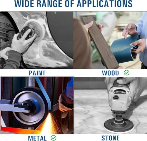 Starcke Premium Cloth Aluminum Oxide Sandpaper Sheets 9 x 11 Inch - for Metal and Wood Hand Sanding (50, 80 Grit)