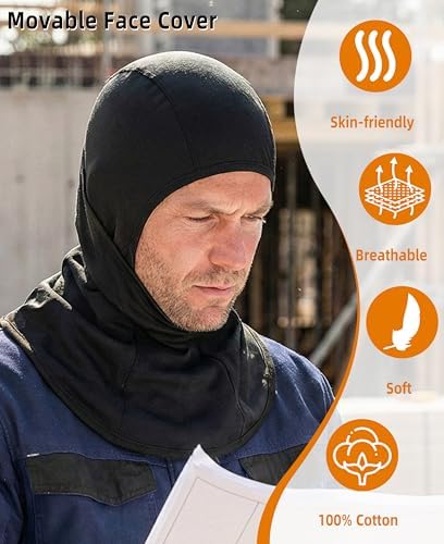 BOCOMAL FR Balaclava with Face Mask Flame Resistant 5.5oz Lightweight 100%C