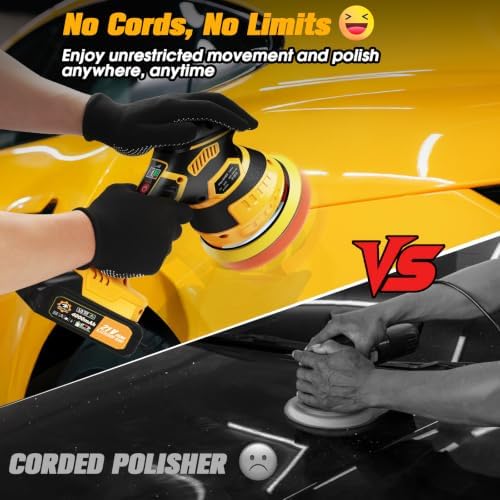 Cordless DA Polisher Kit with 2 x 4000mAh Batteries