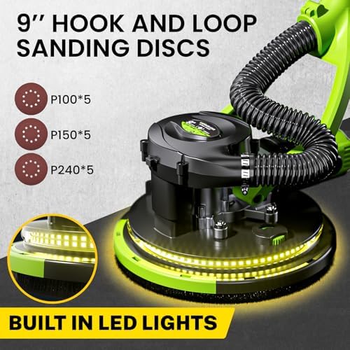 Drywall Sander 1050W Popcorn Ceiling Removal Tool with Collector