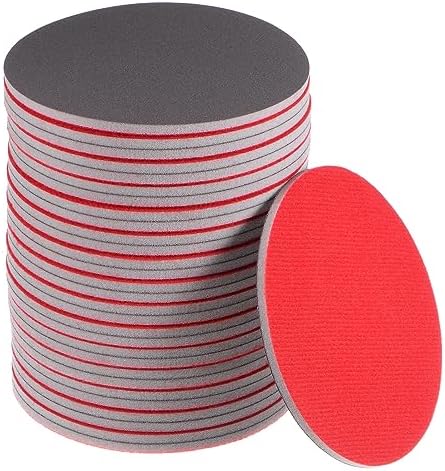 uxcell 30pcs 1500 Grit Sanding Sponge 6" Hook and Loop Sponge Sanding Disc
