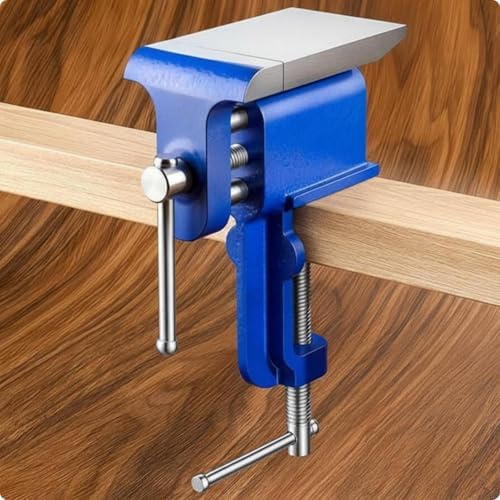 Industrial Bench Vise Workbench Metal Clamping Device With Flat Work Surface Double Guide For Alignment Suitable For Handcrafting General Repairs And Workshop Bench Use