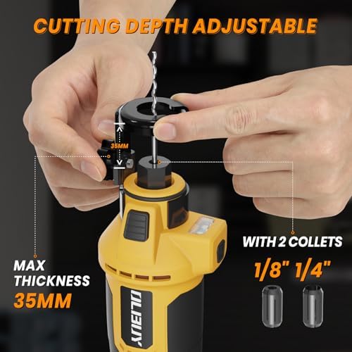 Cordless Drywall Cut-Out Tool for De-walt 20V Battery, 3 Speed Adjustable Brushless Rotary Saw with Up to 30000 RPM, Drywall Rotary Cutting Tool for Sheetrock,Wood,Plywood(Tool Only)