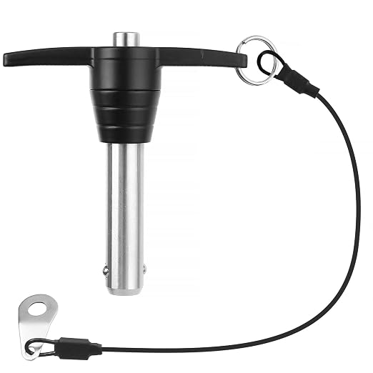 T Handle Quick Release Pin 5/8 Inch Diameter,304 Stainless Steel Ball Locking Pin with Push Button Lanyard Usable Length 1.97"(16mm x 50mm)
