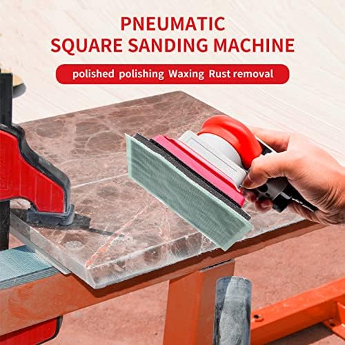 DATOUBOSS Random Orbit Sander Square Pneumatic Palm Air Sander for Car Waxing, Auto Body Work, Wood working Car Polisher