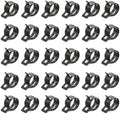 50pcs 0.94" ID Constant Tension Band Hose Clamps, 24mm Spring Band Type Action Hose Clamp Manganese Steel Fuel Line Clamp Low Pressure Air Clip Clamp for Fuel Hose Line Water Pipe Air Tube black