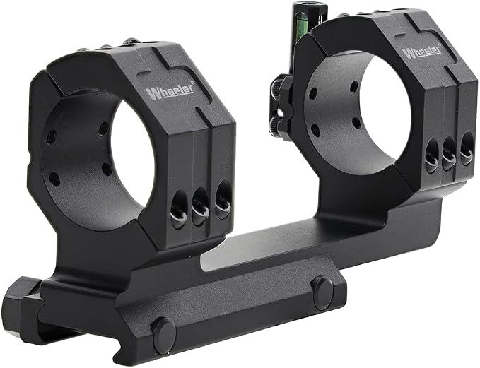 Wheeler 1 Piece Pic Rail Cantilever Scope Mounts with Integrated Anti-Cant Indicator for Leveling, Shooting and Gunsmithing