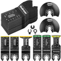 32PCS Multitool Blades kit Includes Titanium Multi Tool Blades Use in Wood Plastics Metal Cutting Removing Oscillating Blades with Quick Release Ideal Oscillating Tools Name Brands Replacement Blades