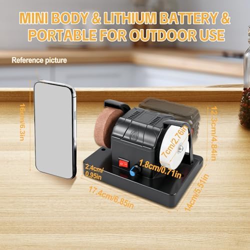 Mini Cordless Bench Grinder Compatible with Makita 18V-21V Batteries, Electric Multi-Purpose Grinding Machine 7000 RPM Stepless Speed Regulation for Metal, Wood, Jewelry Buffing