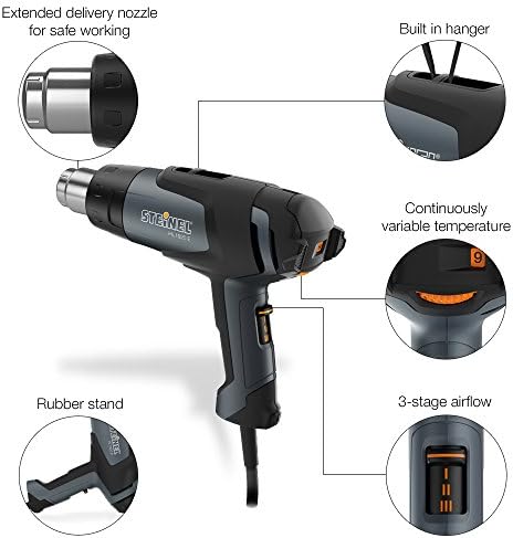 Steinel HL 1920 E Multi Purpose Kit - Heat Gun Set incl. Heat Tool with Variable Temperature & Airflow, hot air Gun Set for desoldering, Welding Plastics, thawing Frozen Pipes